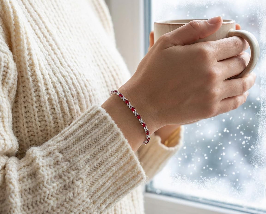 Bracelet de tennis pour femmes en argent rose plaqué avec saphir simulé, rubis, morganite, émeraude, tourmaline, zircon cubique bleu, rose, vert, rouge AAA ovale CZ symbole infini milgrain.